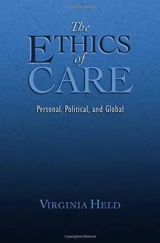 深蓝色书封,烫金英文书名《The Ethics of Care: Personal, Political, and Global》,作者Virginia Held