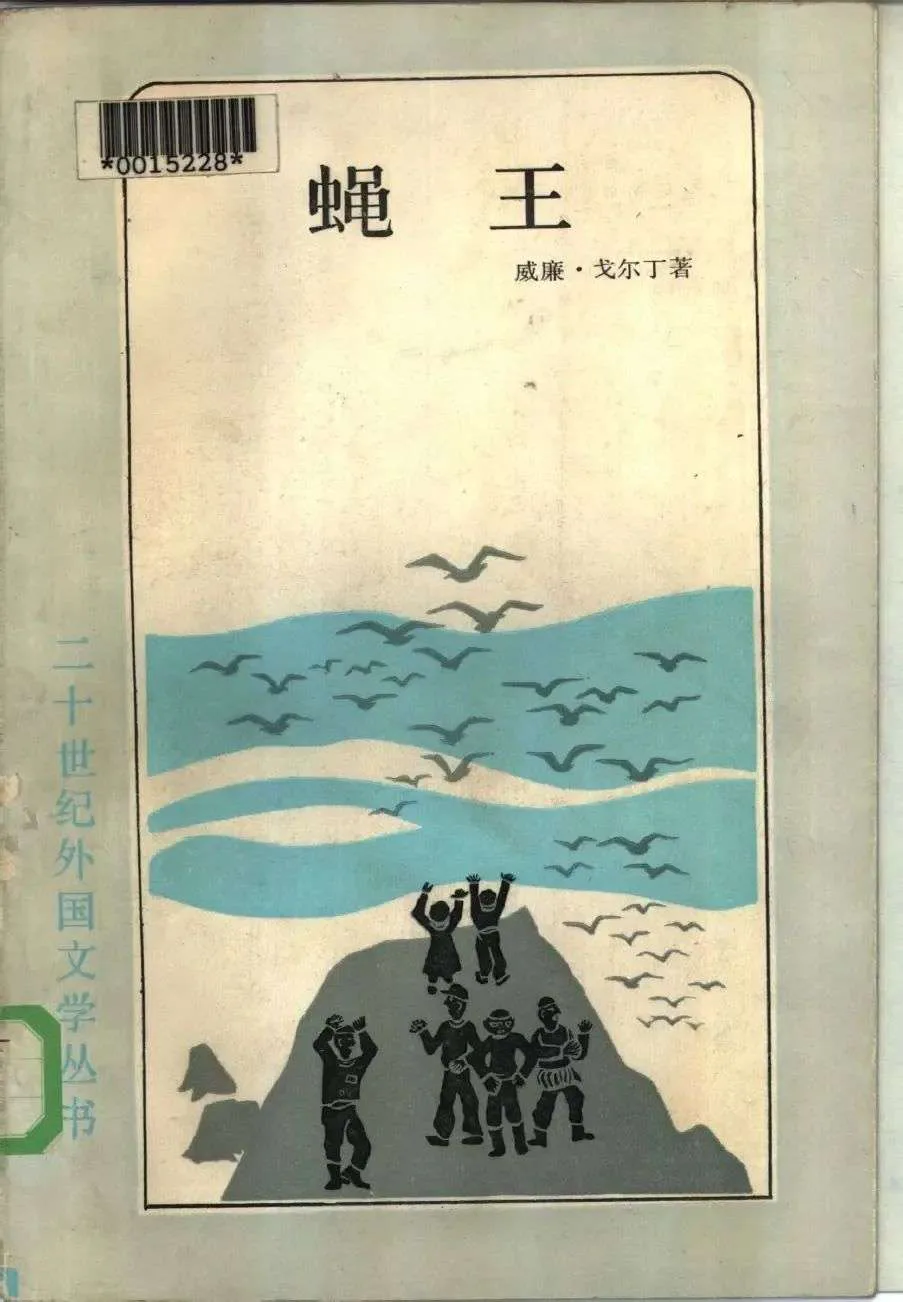 封面插画：几个孩子挥手站在海边礁石上，成群海鸟掠过身后的海面与天空。